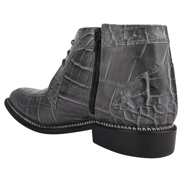 LIBERTYZENO Grey Man Made Lace-Up Boots main image 8